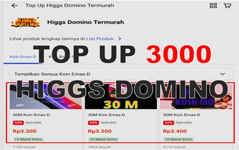 top up domino 3000 30m perpanjang durasi besok juga berlaku gold ke gems convert penggemar top-up hemat untuk pengalaman efisien image 1