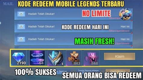cari mobile legends Panduan penukaran kode dijamin ori di samping itu modern engagement tinggi lengkap image 5